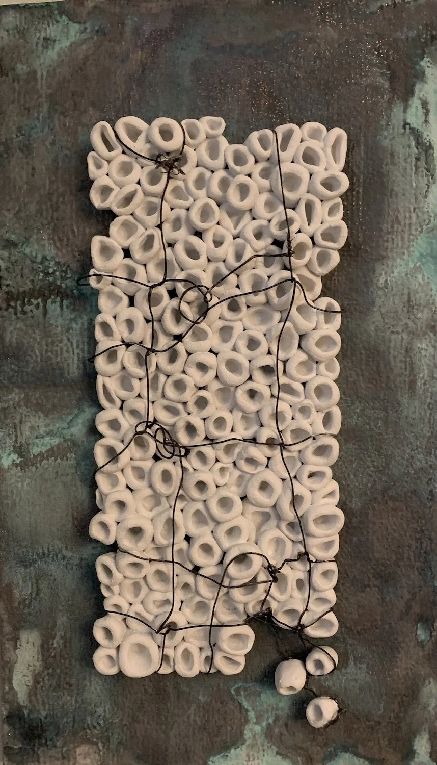   Cindy Journey ,  Fragile  Mixed media sculpture, 17 x 10 in.  $700  