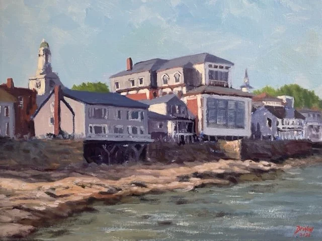   Dave Drinon ,  Shalin Liu from Lumber Wharf  Oil, 12 x 16 in.  $1,450  