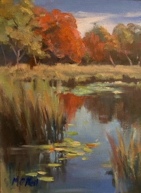   Michele O’Neil ,  Fall Reflections  Oil, 12 x 9 in.  $650  