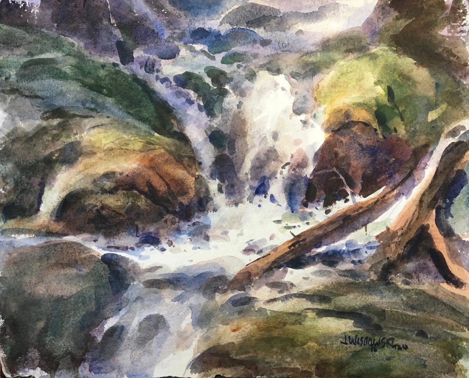 James Wisnowski , Convergence Watercolor, 17 x 21 in $2,100