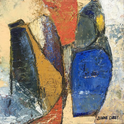 Jeanne Carey , In the Midst 1 Oil, cold wax, 12 x 12 in $200