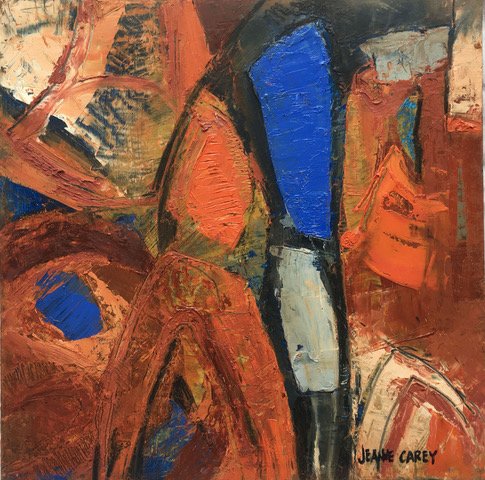 Jeanne Carey , In the Midst 2 Oil, cold wax, 12 x 12 in $200