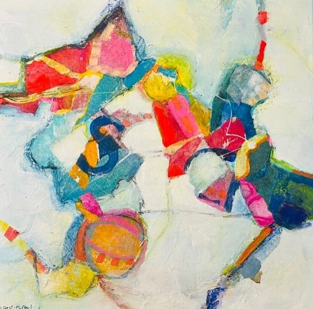 Susan Guest Mcphail , Circus of the Sun Mixed media, 12 x 12 in. $500