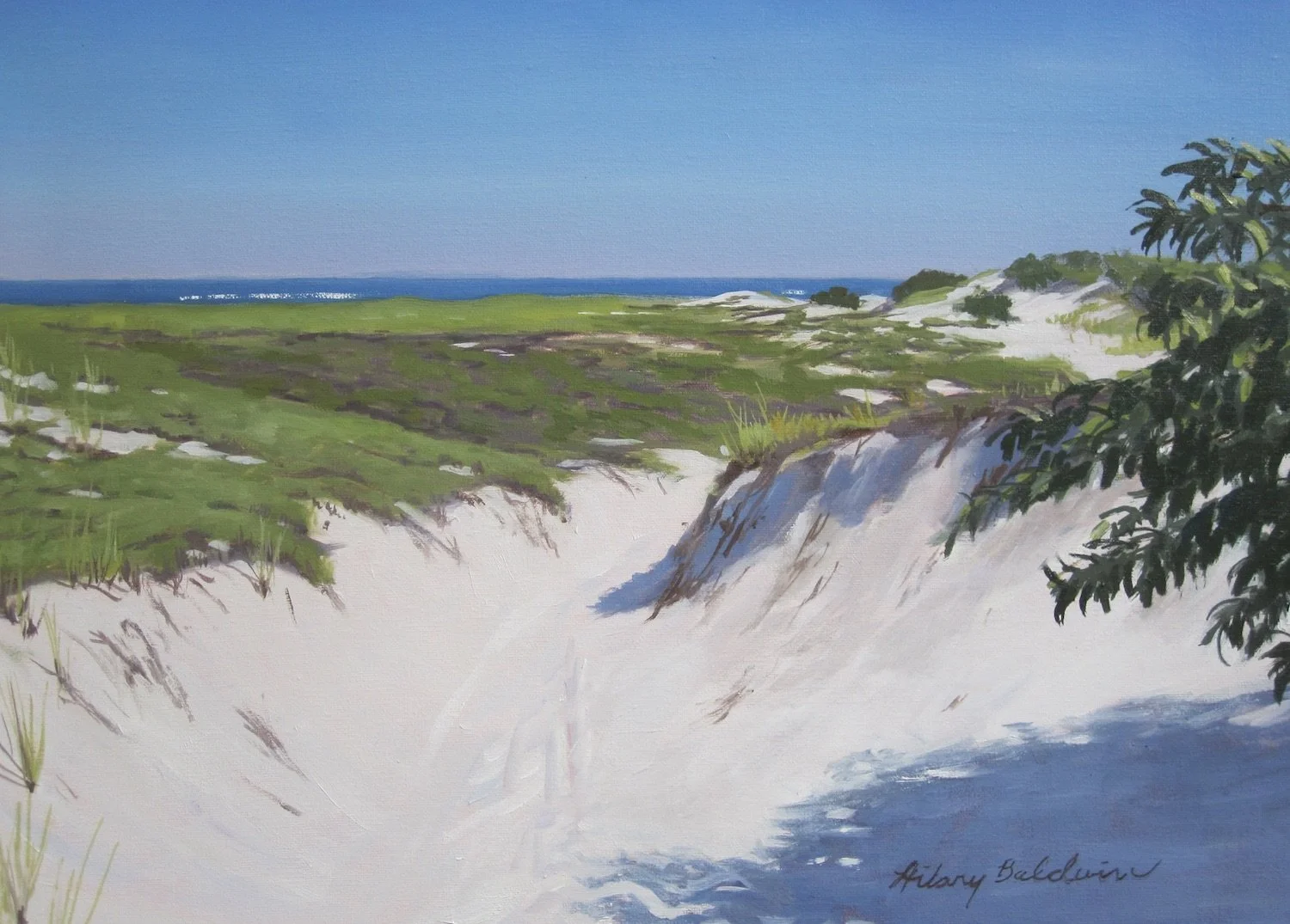   Hilary Baldwin ,  Walk through the Dunes  Oil, 12 x 16 in.  $925                         