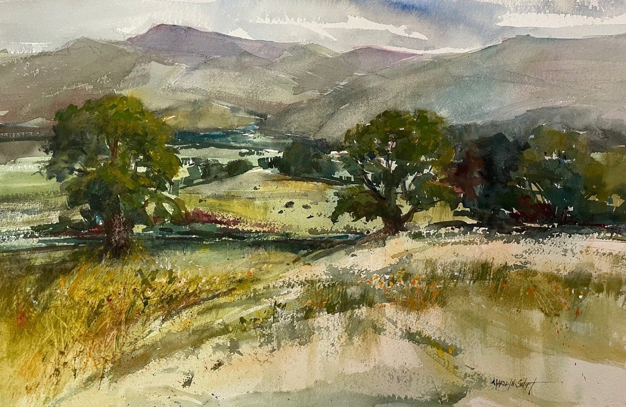Marilyn Swift , A Distant View Watercolor, 14 x 21 in. $2,000