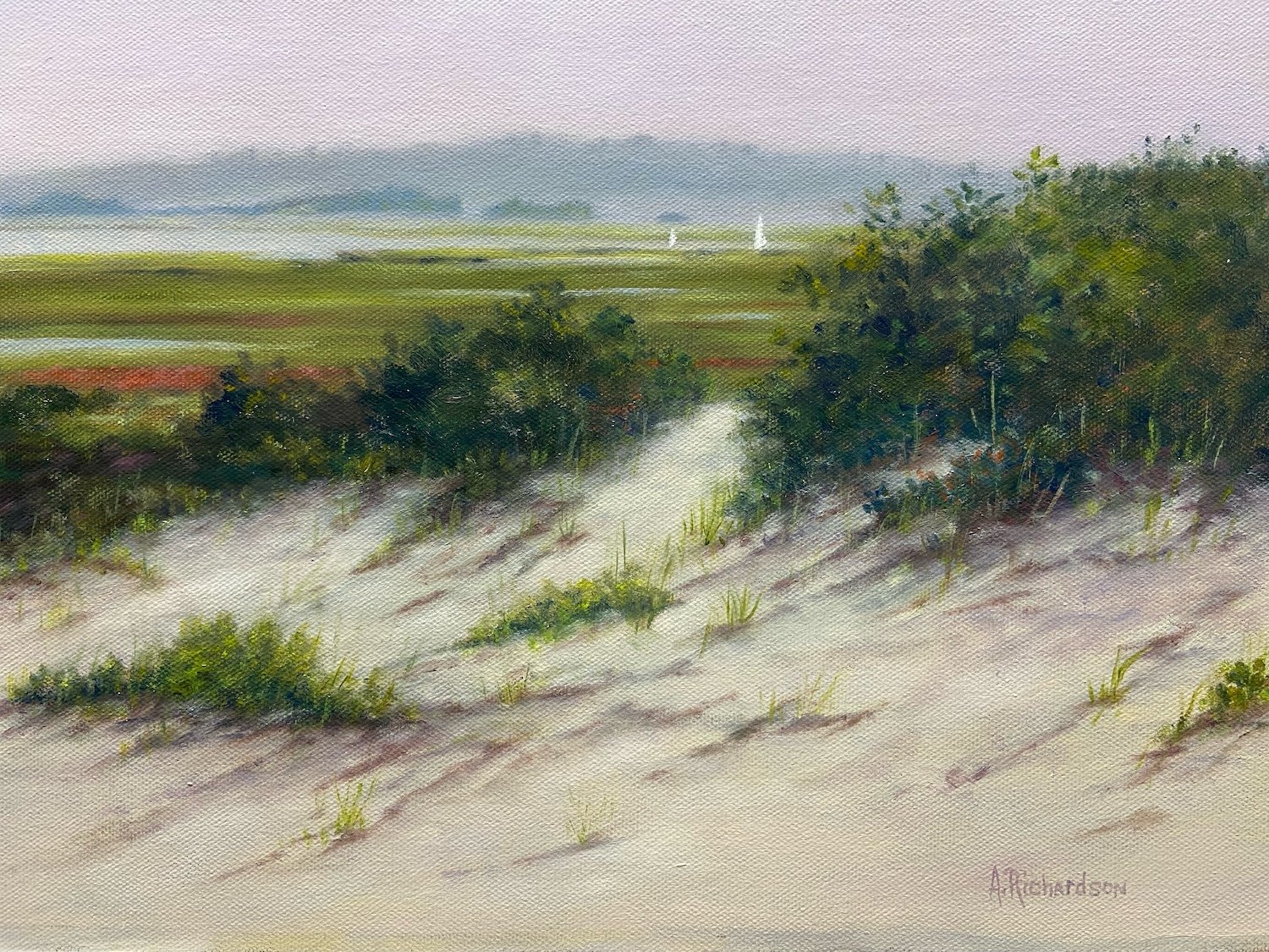 Arlene Richardson , Plum Island Dunes Oil, 11 x 14 in. $1,500