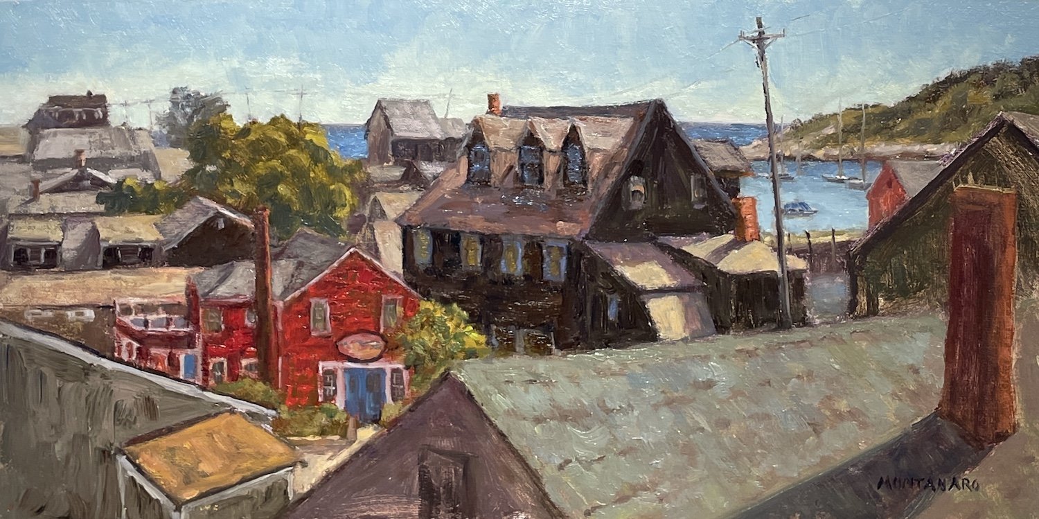 Todd Montanaro , A Different Perspective Oil on canvas, 8 x 16 in. $1,500