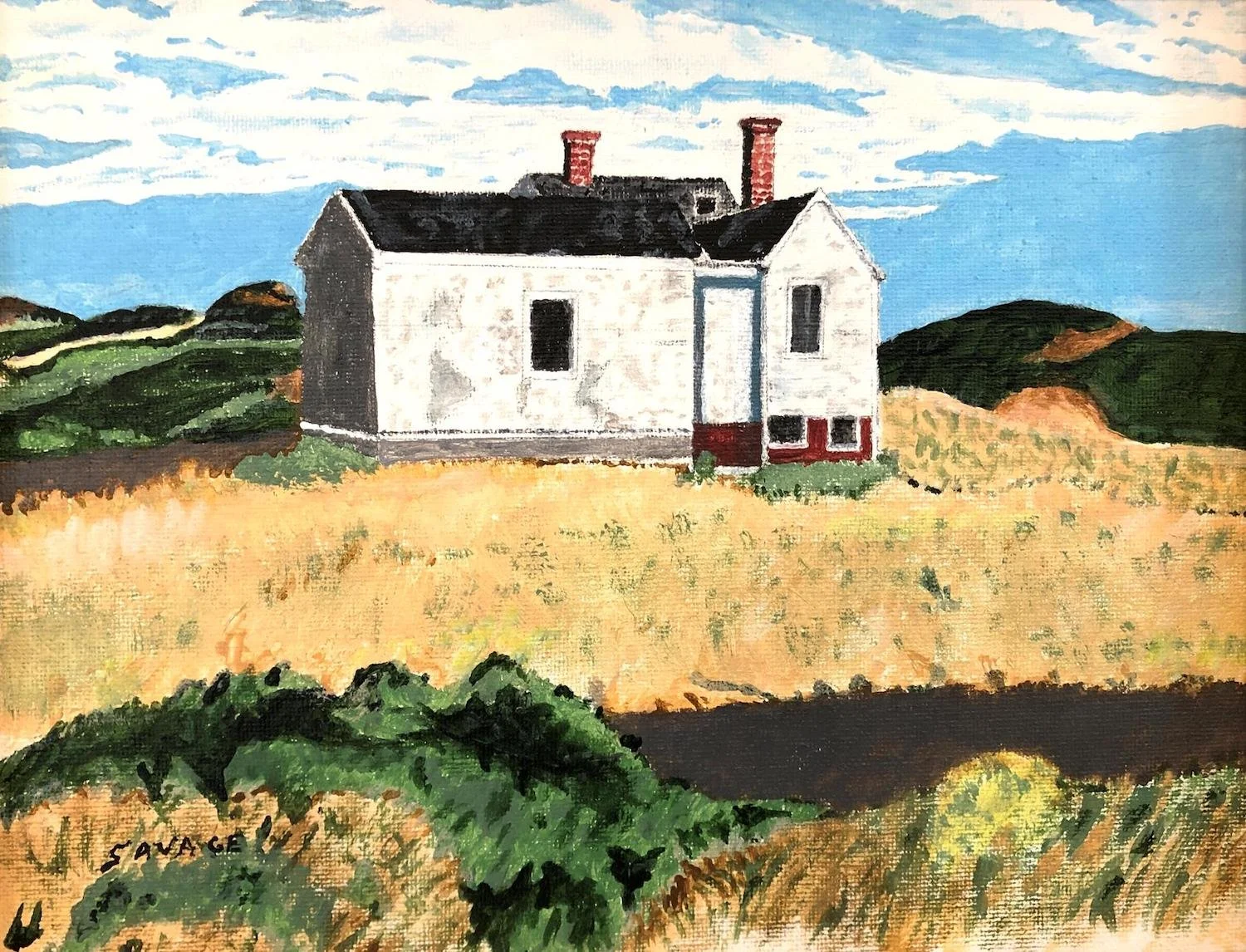 Robert Savage , Ryder’s House, Truro- Aprés Hopper Acrylic, 8 x 10 in. $1,200