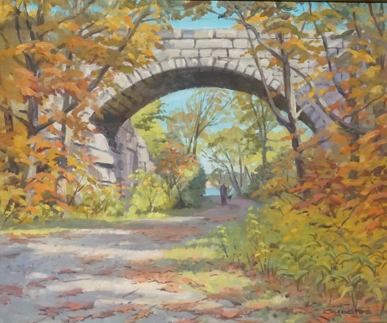   Caleb Stone ,  Keystone Bridge  Oil, 28 x 32 in.  $4,500                   