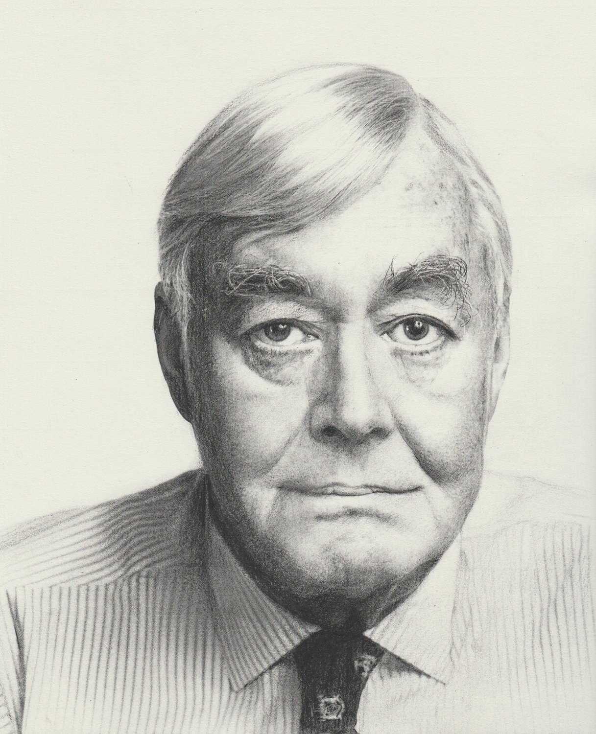 Cyrus Whittier , Daniel Patrick Moynihan, Born March 16th, 1927 - DiedMarch 26th, 2003, Assistant Secretary of Labor, Democratic Senator from New York, Chairman: Senate Finance Committee . Charcoal, 17 3/4 x14 1/2 in. NFS Ivan N. Kamalic Memori