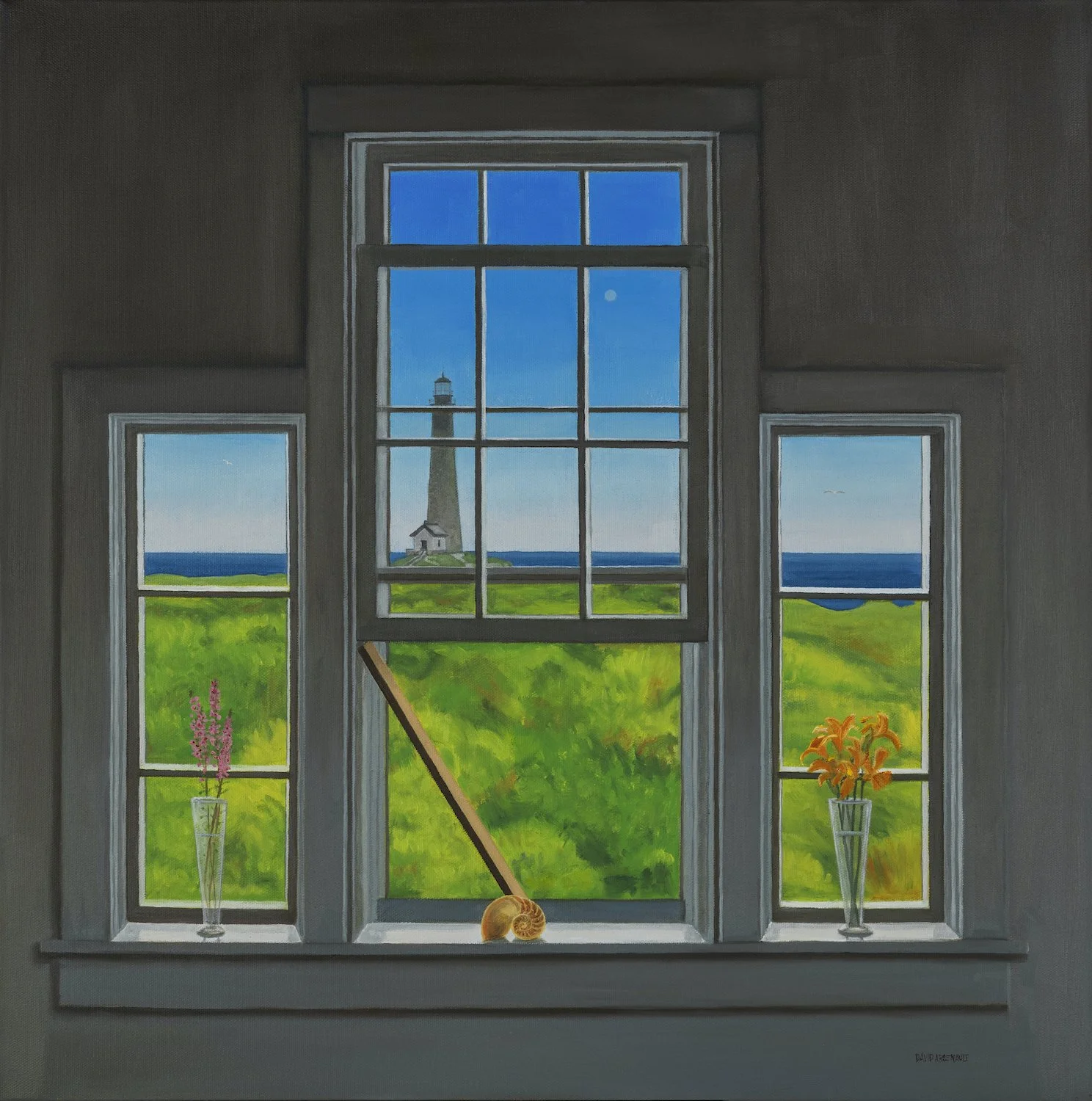 David Arsenault , The Keeper’s View Oil on canvas, 24 x 24 in. $4,100