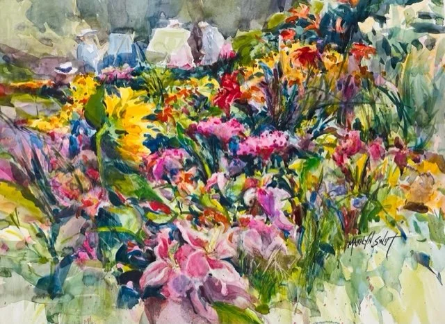 Marilyn Swift , Wild Flower Garden Watercolor, 16 x 20 in. $2,200