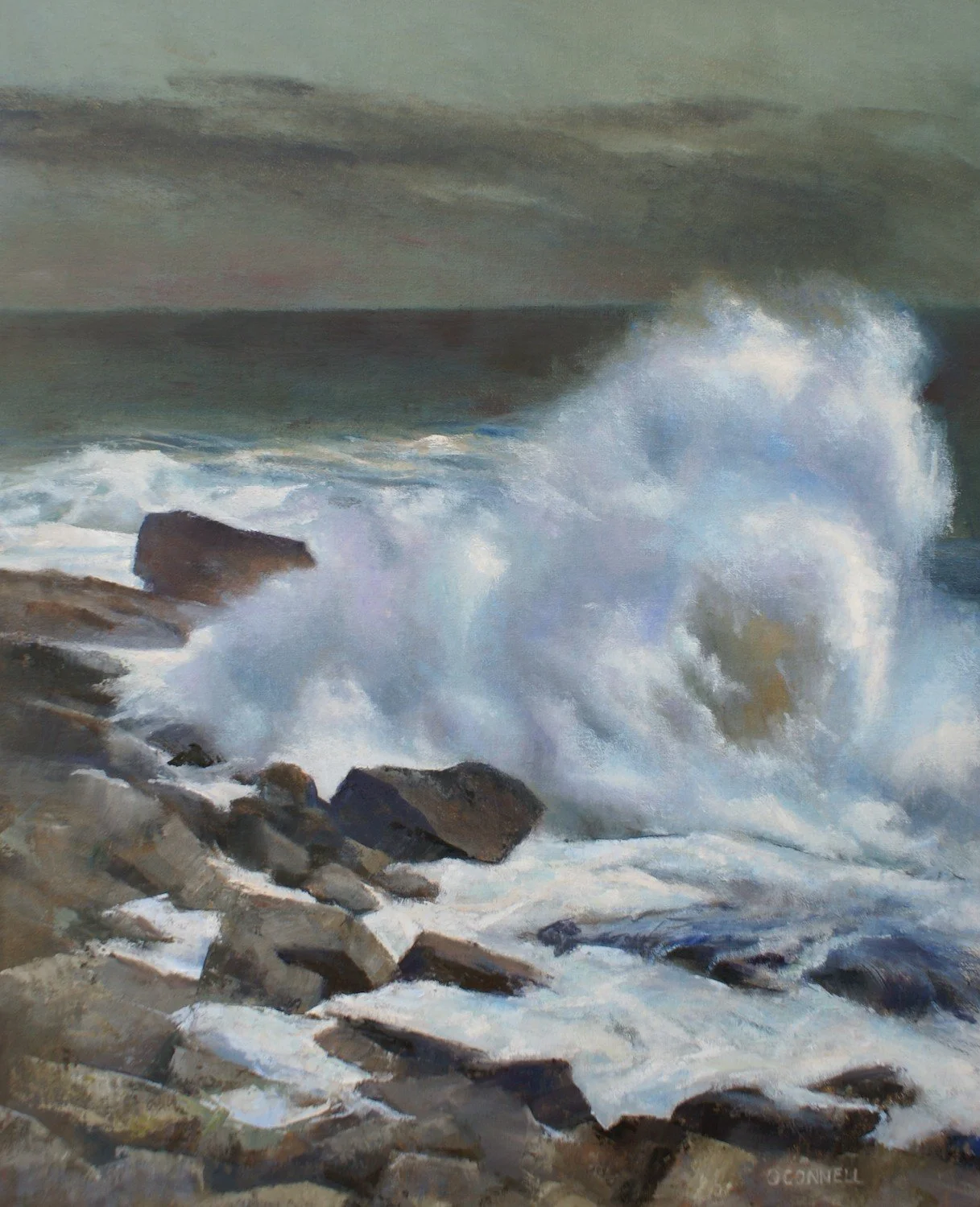   Mary Rose O’Connell ,  Cape Ann Surf  Oil 30 x 24 in.  $3,600                   