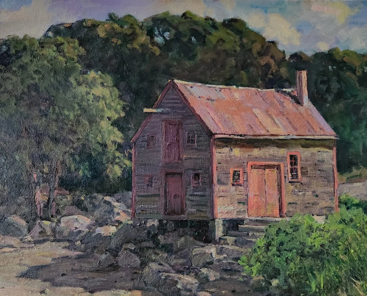 Stapleton Kearns , Lane’s Cove Fishing Shack Oil on canvas, 20 x 24 in. $4,800