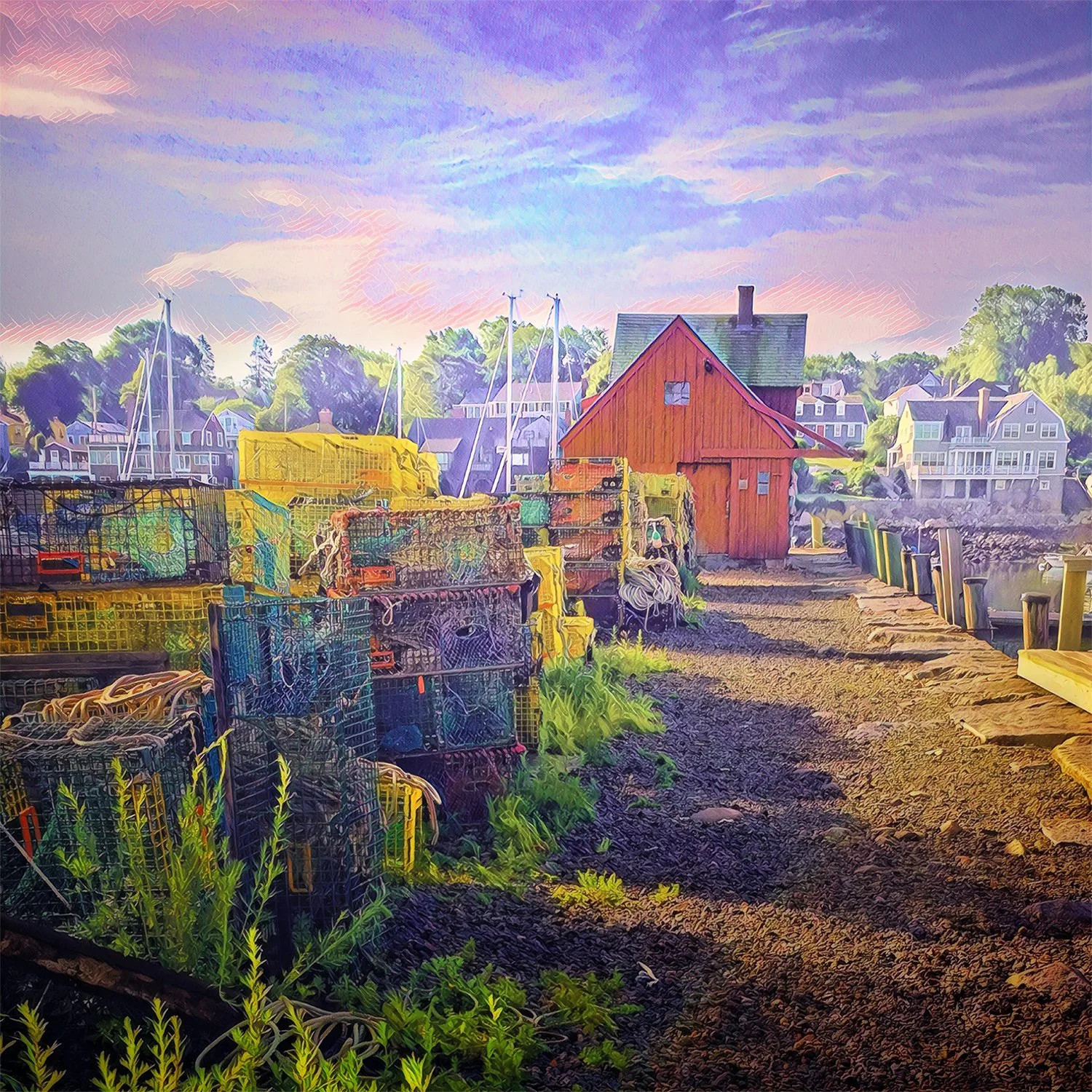 Thomas Philbrook , On Bradley Wharf Photo Digital, 12 x 12 in. $200 Honorable Mention