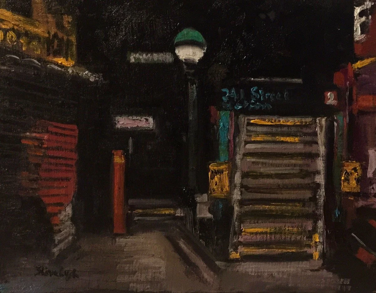 Steve Lush , Around Midnight Oil, 11 x 14 in. $650