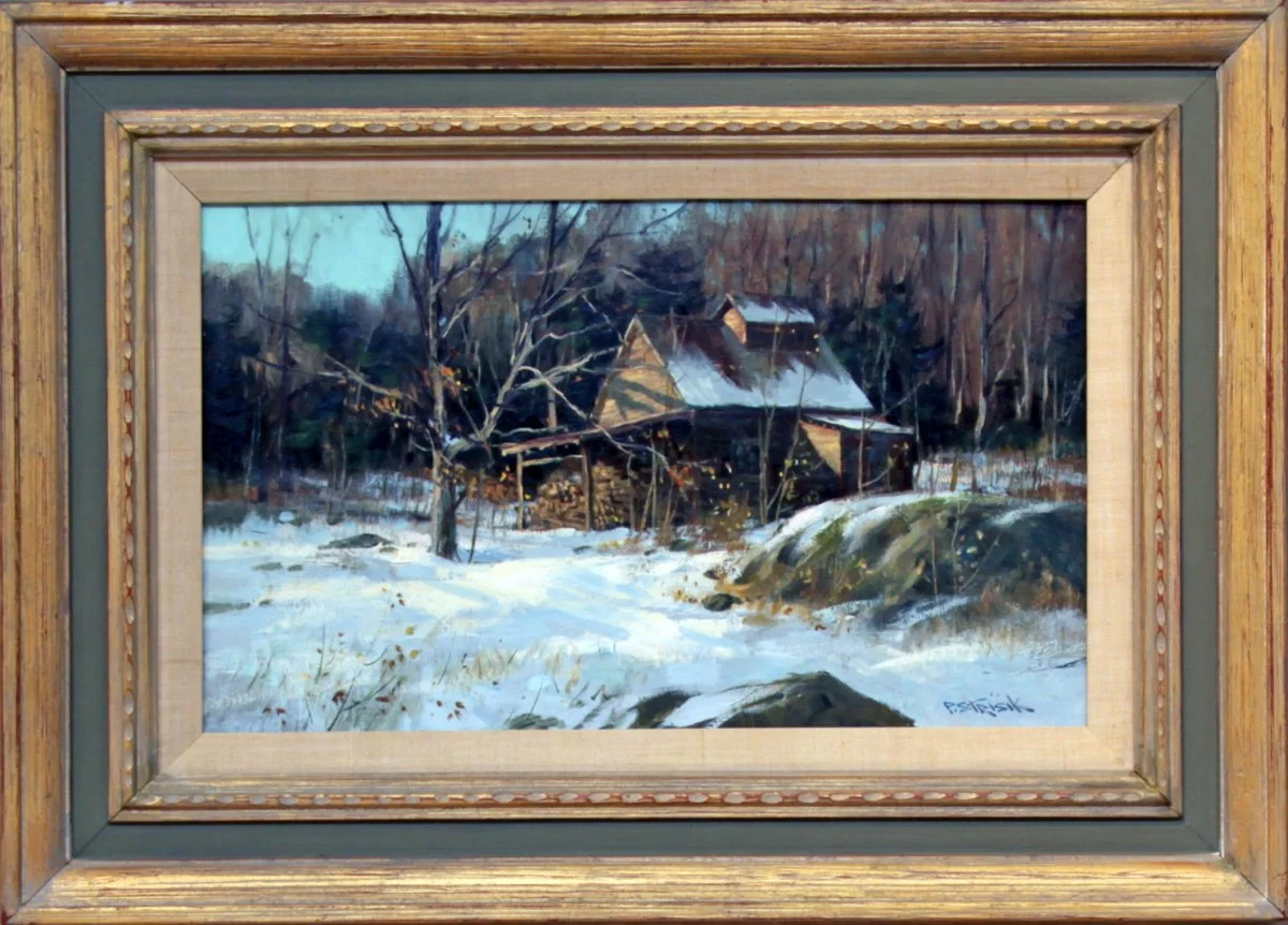   Lot 19 -  Wilkin's Sugar House   Paul Strisik  (1918-1998)  oil on canvas, 12 x 20 in., signed l.r.  excellent, estimate: $1,500-2,500 