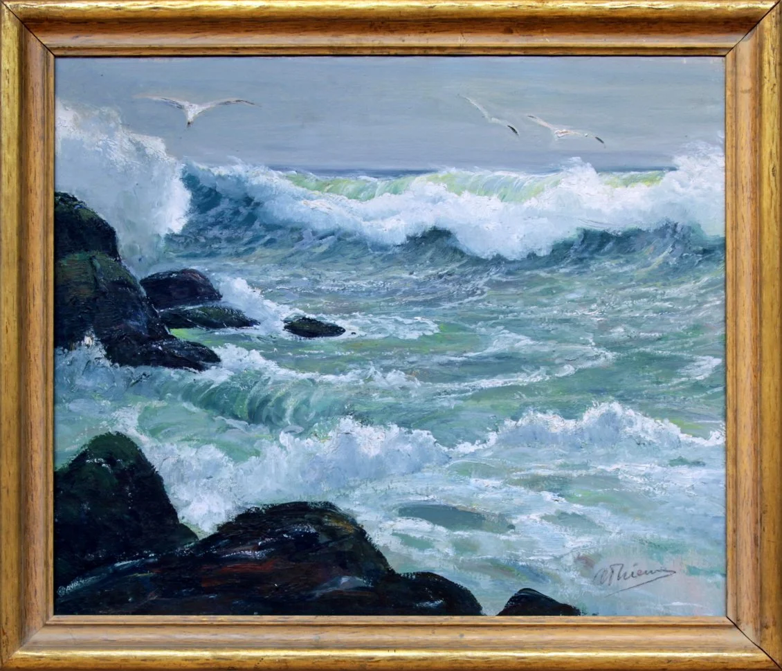   Lot 23 -  North Easter   Anthony Thieme  (1888-1954)  oil on canvas, 20 x 24 in., signed l.r.  very good, estimate: $800-1,500 