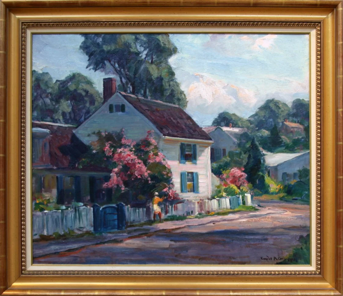   Lot 73 -  Hannah Jumper House  Emile Gruppé  (1896-1978)  oil on canvas, 25 x 30 in., signed l.r.  very good, estimate: $5,000-8,000 