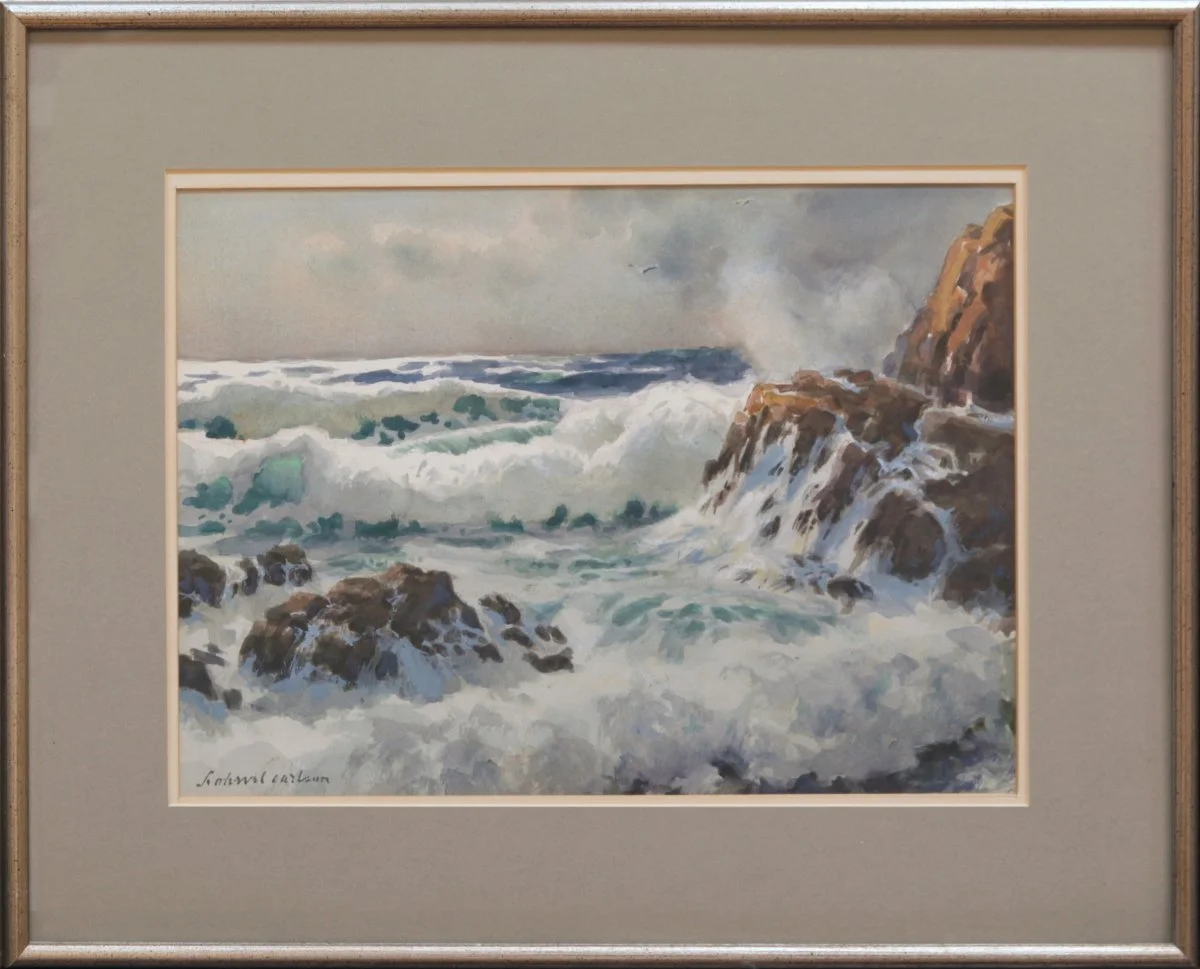   Lot 74 -  Seascape   Sven Ohrvel Carlson  (1911-2006)  watercolor, 12 x 17 in., signed l.l.  very good, estimate: $300-500 