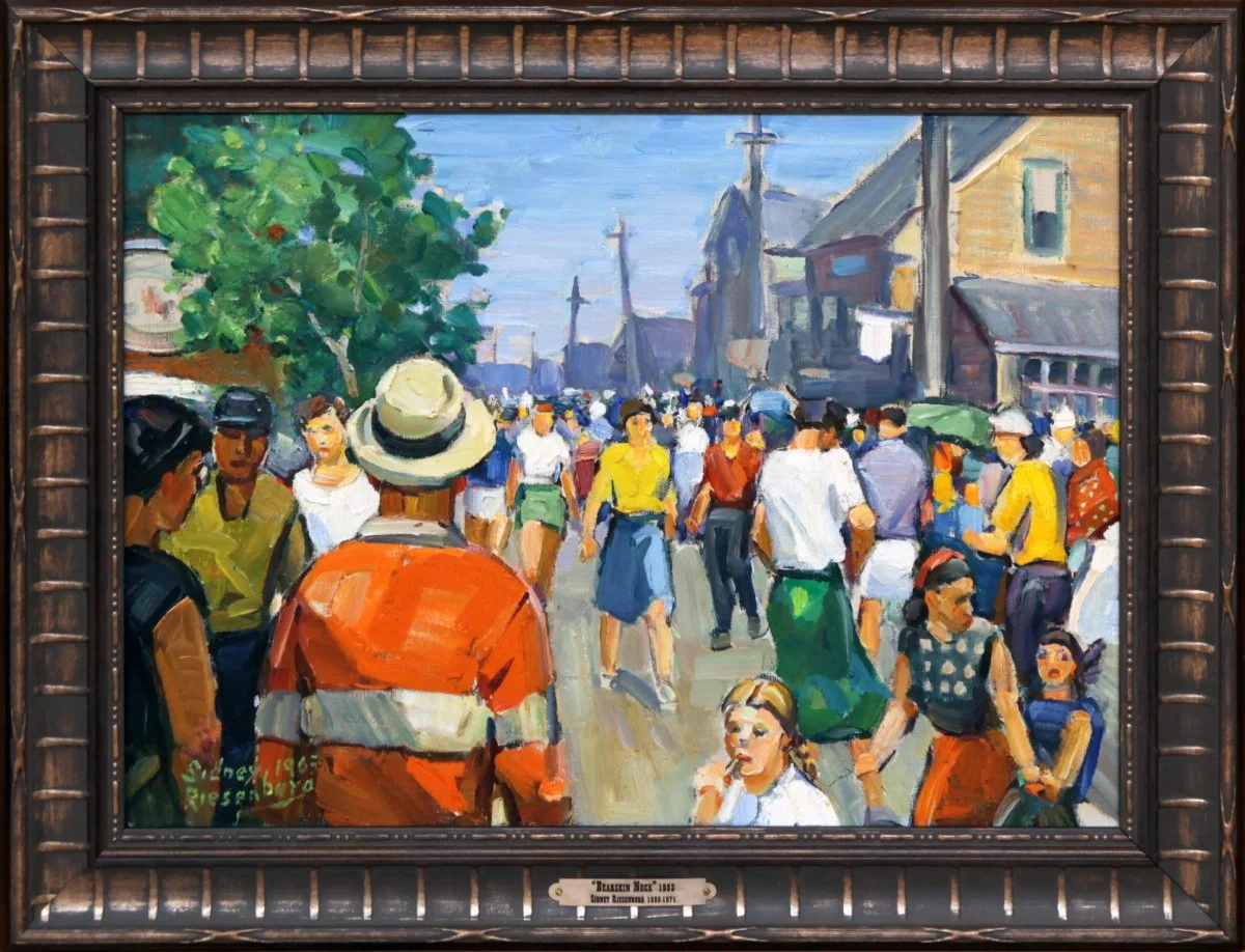   Lot 103 -  Bearskin Neck, 1963   Sidney Riesenberg  (1885-1971)  oil on canvas, 18 x 24 in., signed l.l.  very good, estimate: $800-1,500 