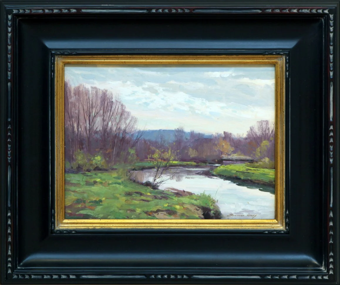   Lot 126 -  The Bridge   Bernard Corey  (1914-2000)  oil on board, 9 x 12 in., signed l.r.  very good, estimate: $800-1,200 