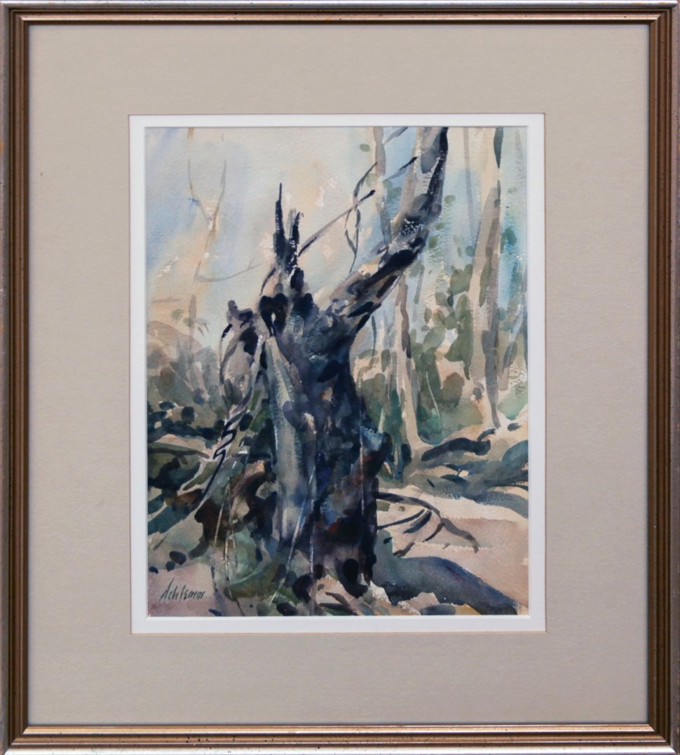  Lot 146 -  Residual   Betty Lou Schlemm  (1934-2021)  watercolor, 13.5 x 9.5 in., signed l.l.  excellent, estimate: $200-400 