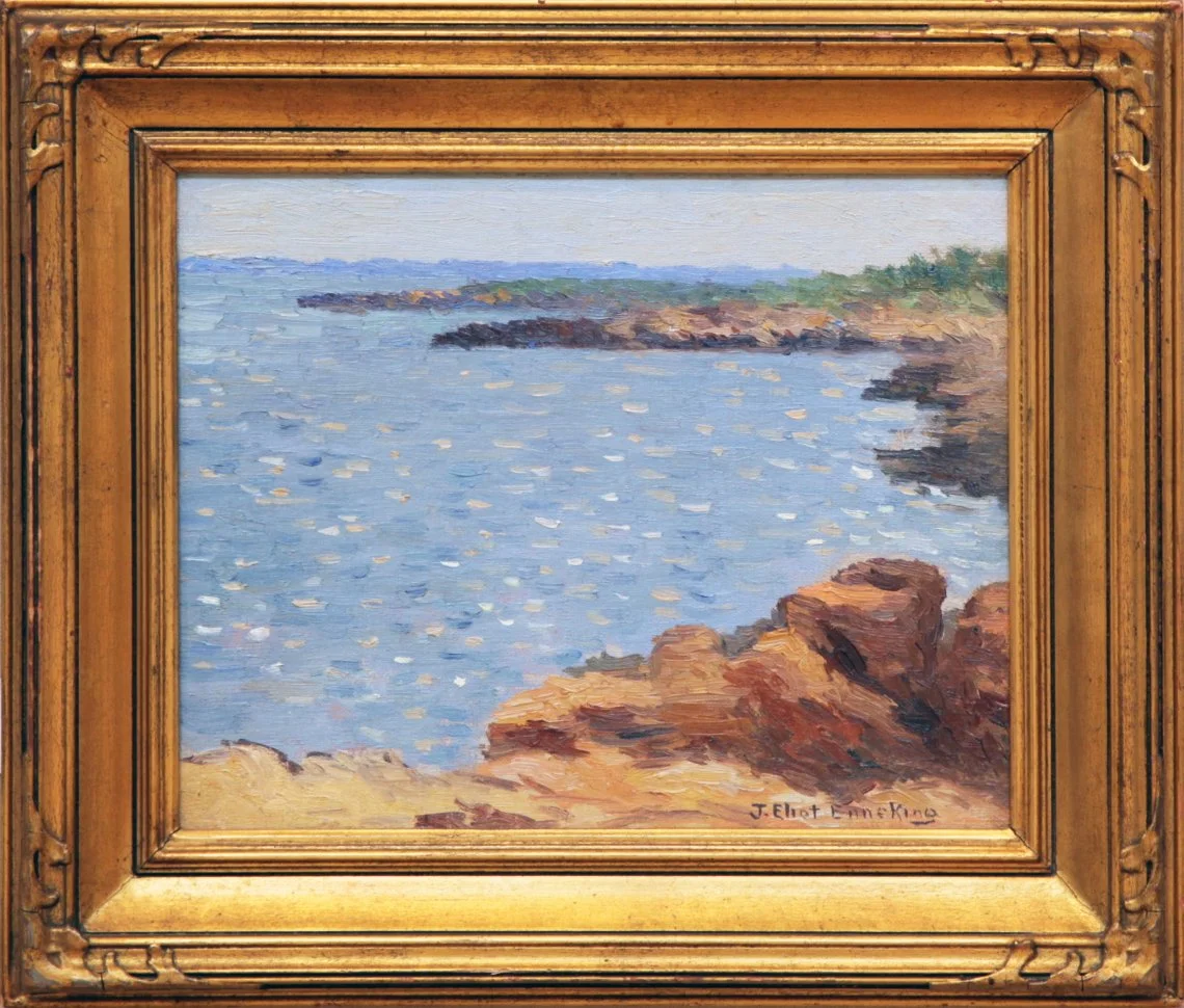   Lot 165 -  Sunlit Sea, Magnolia, Mass.   Joseph Eliot Enneking  (1881-1942)  oil on board, 8 x 10 in., signed l.r.  very good, estimate: $1,000-1,500 