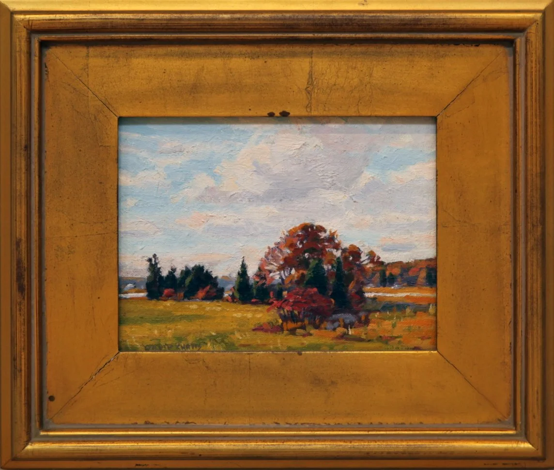   Lot 176 -  Autumn   David P. Curtis  (1950-2021)  oil on canvas board, 6 x 8 in., signed l.l.  very good, estimate: $200-400 