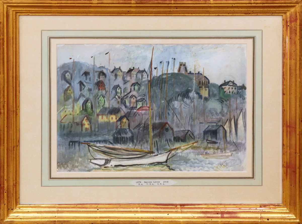   Lot 182 -  East Gloucester, Mass., 1914   Hayley Lever  (1876-1958)  watercolor, 11 x 14.5 in., signed l.r.  good, estimate: $1,000-2,000 