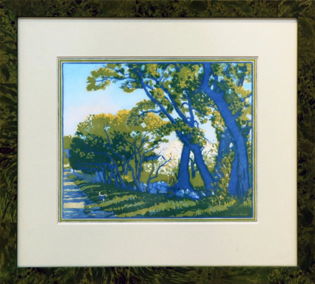   Lot 189 -  Willows at Rockport   Louis Novak  (1903-1988)  woodcut, 9 x 11 in., signed l.r. (in print)  very good, estimate: $150-250 