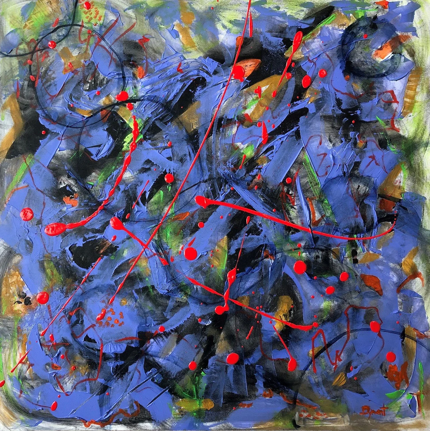   Cheryl Dyment ,  Field of Transition  Acrylic, 18 x 18 in.  $600  