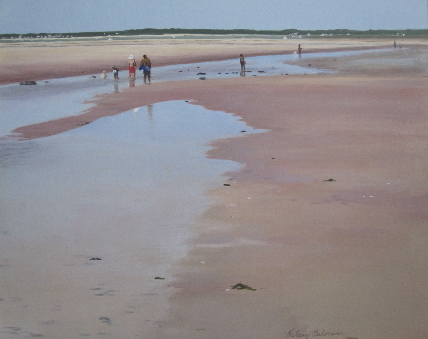   Hilary Baldwin ,  Low Tide Pools  Oil on canvas, 16 x 20 in.  $1,100                        