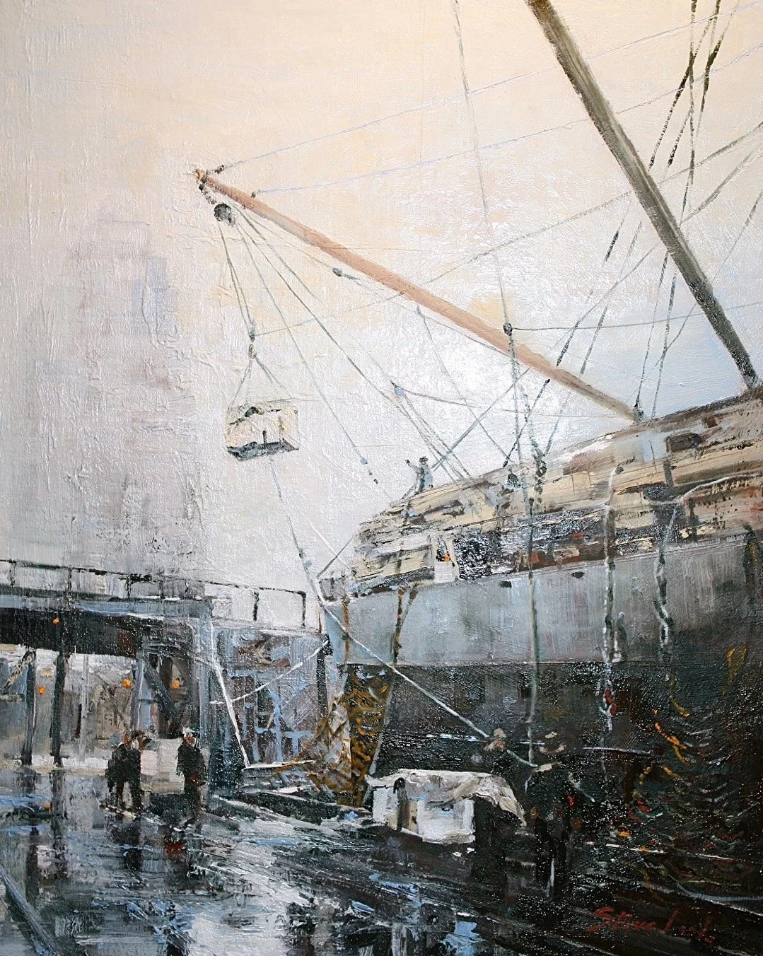   Steve Lush ,  The Mate  Oil on panel, 20 x 16 in.  $3,000  