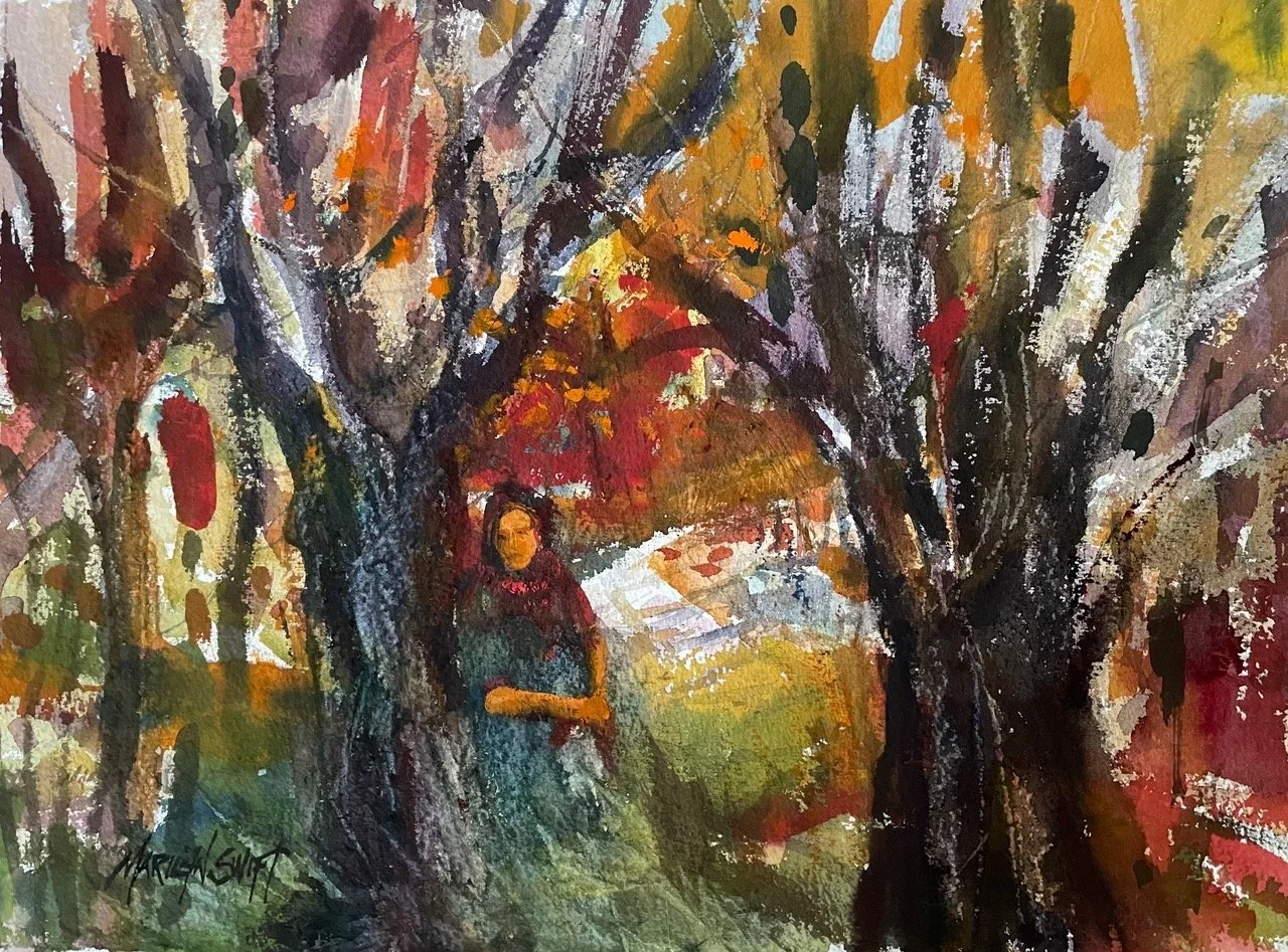   Marilyn Swift ,  Changes  Watercolor, 12 x 16 in.  $900  