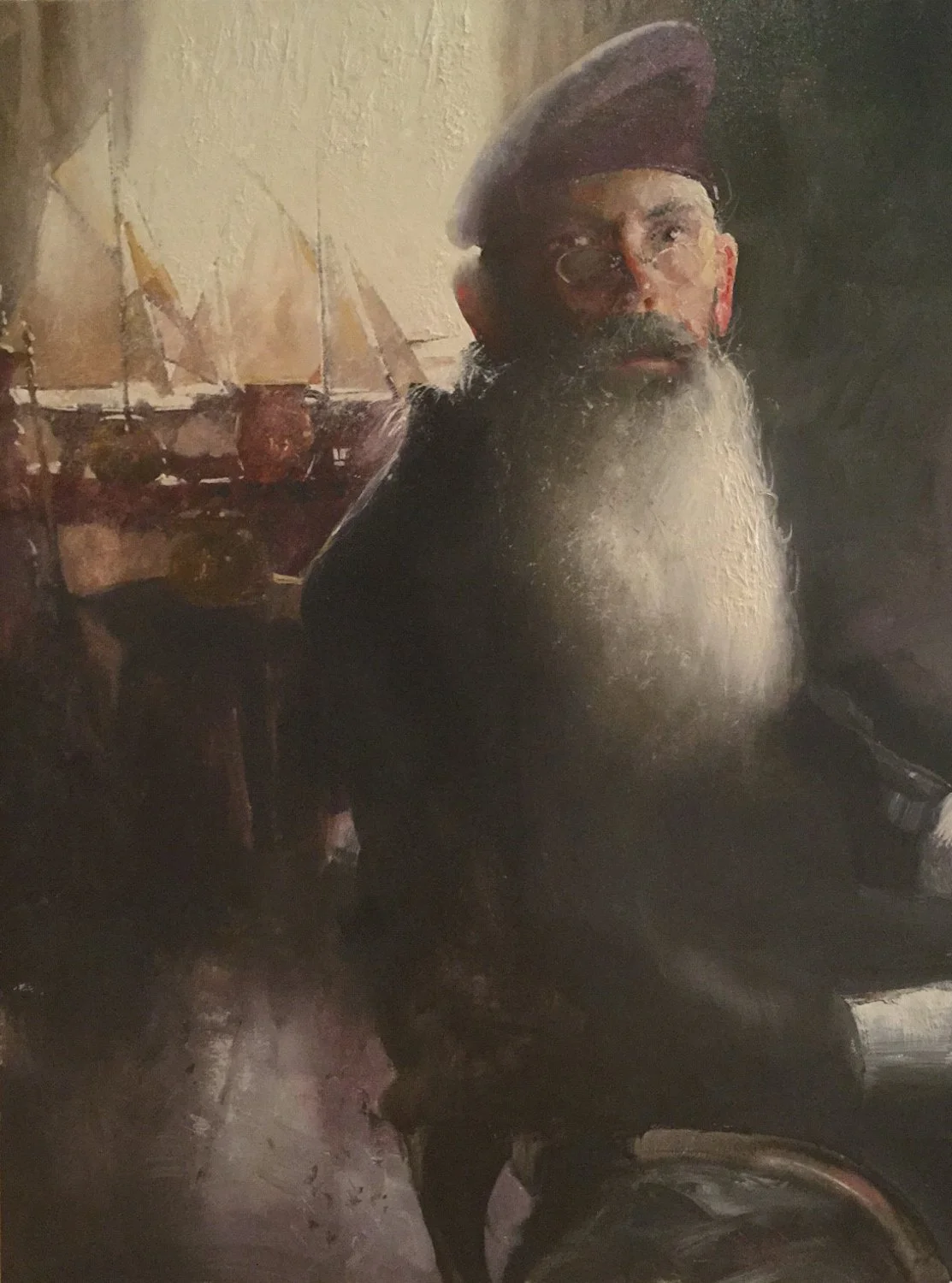  CW Mundy ,  The Veteran  Oil on canvas, 40 x 30 in.  $25,000  