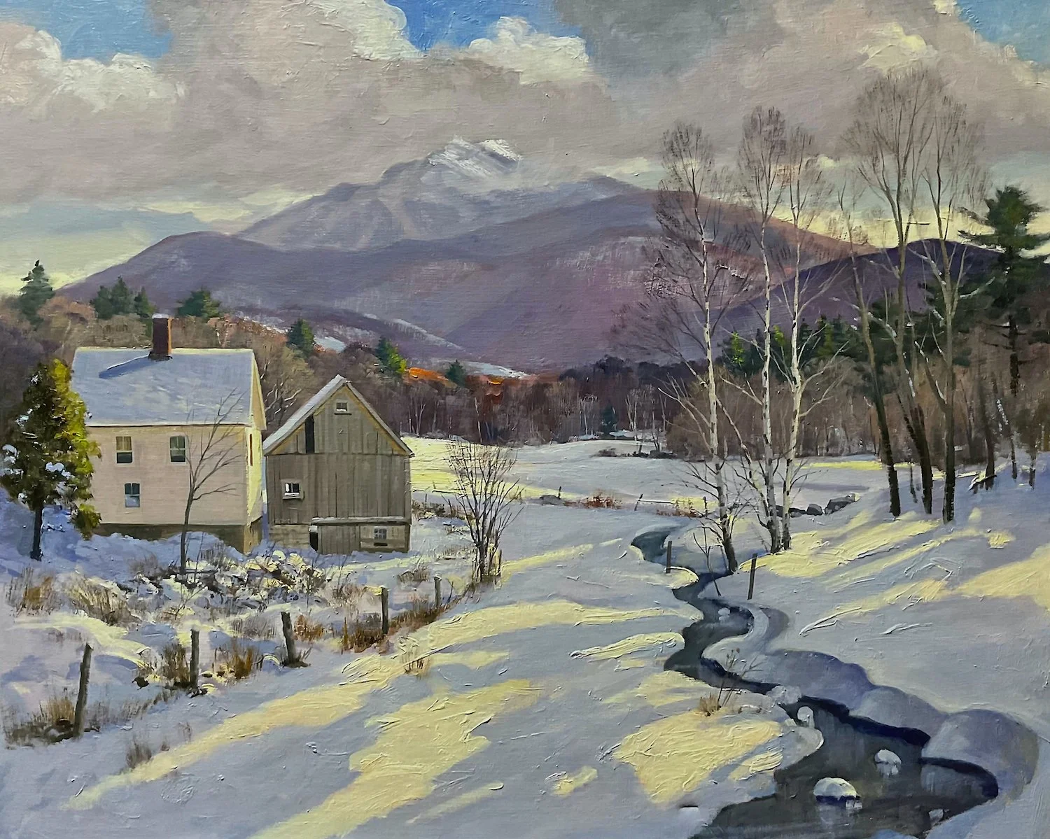   Thomas Adkins ,  Clearing Clouds Over Mt. Mansfield  Oil on linen, 24 x 30 in.  $5,600  