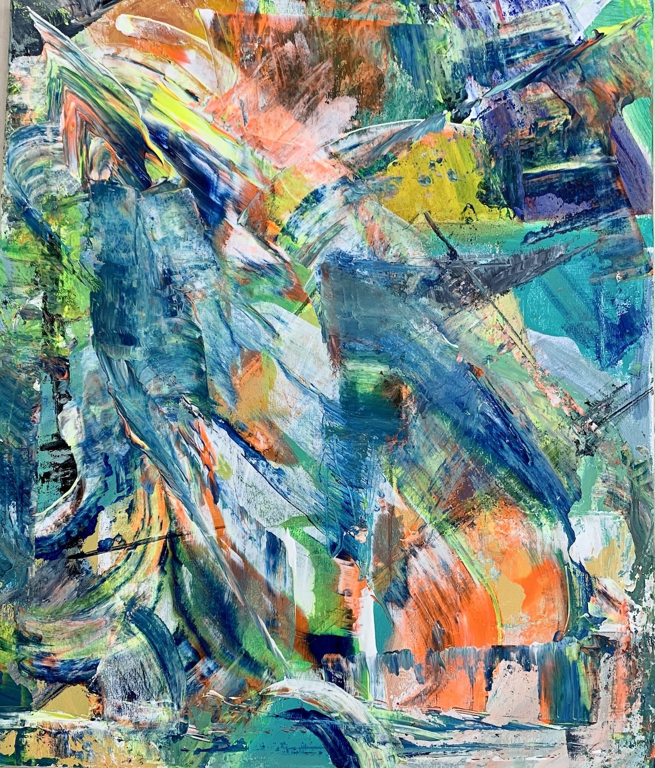 Janice Carragher Charles , Moving Through Time Acrylic, 20 x 24 in. $900