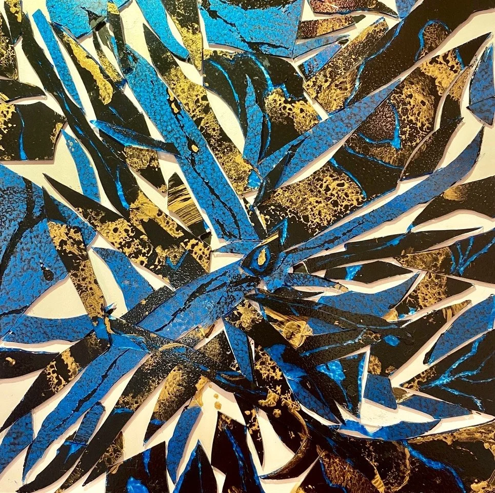 Katherine Coakley , Breaking the Glass Ceiling Mixed media, 12 x 12 in. $500