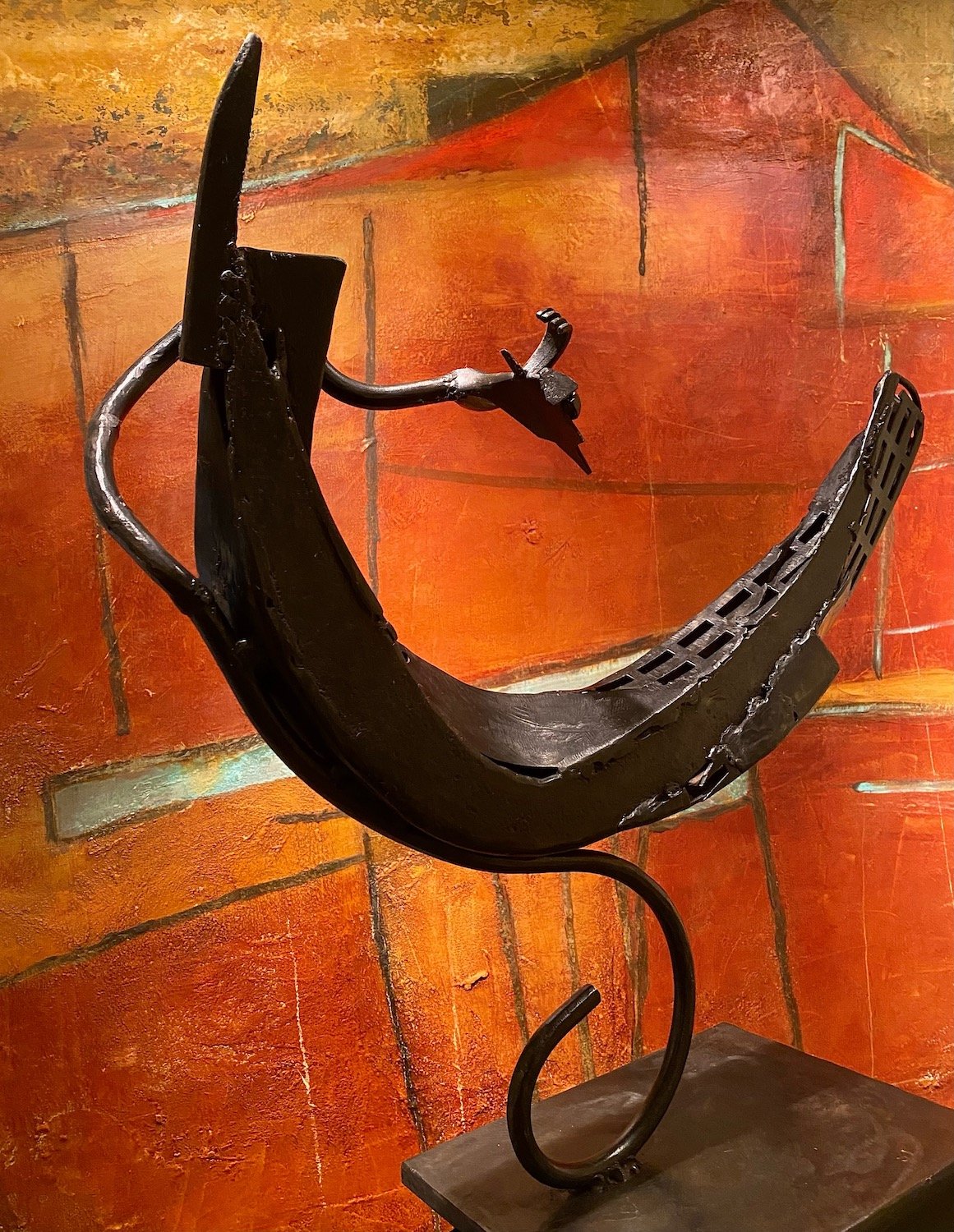 Steven Lush , Voyager Welded steel & metal, 22 x 21 x 8 in. $3,000