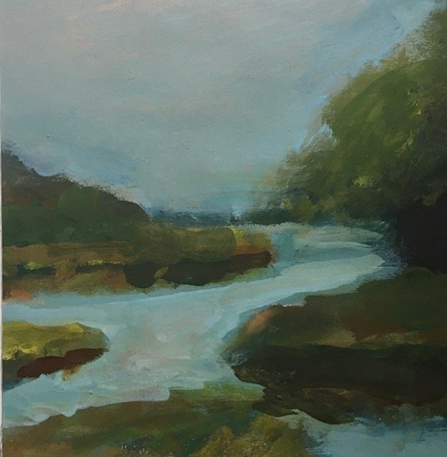 Charlotte Roberts , Marsh View Gouache, 7 1/2 x 8 in. $400