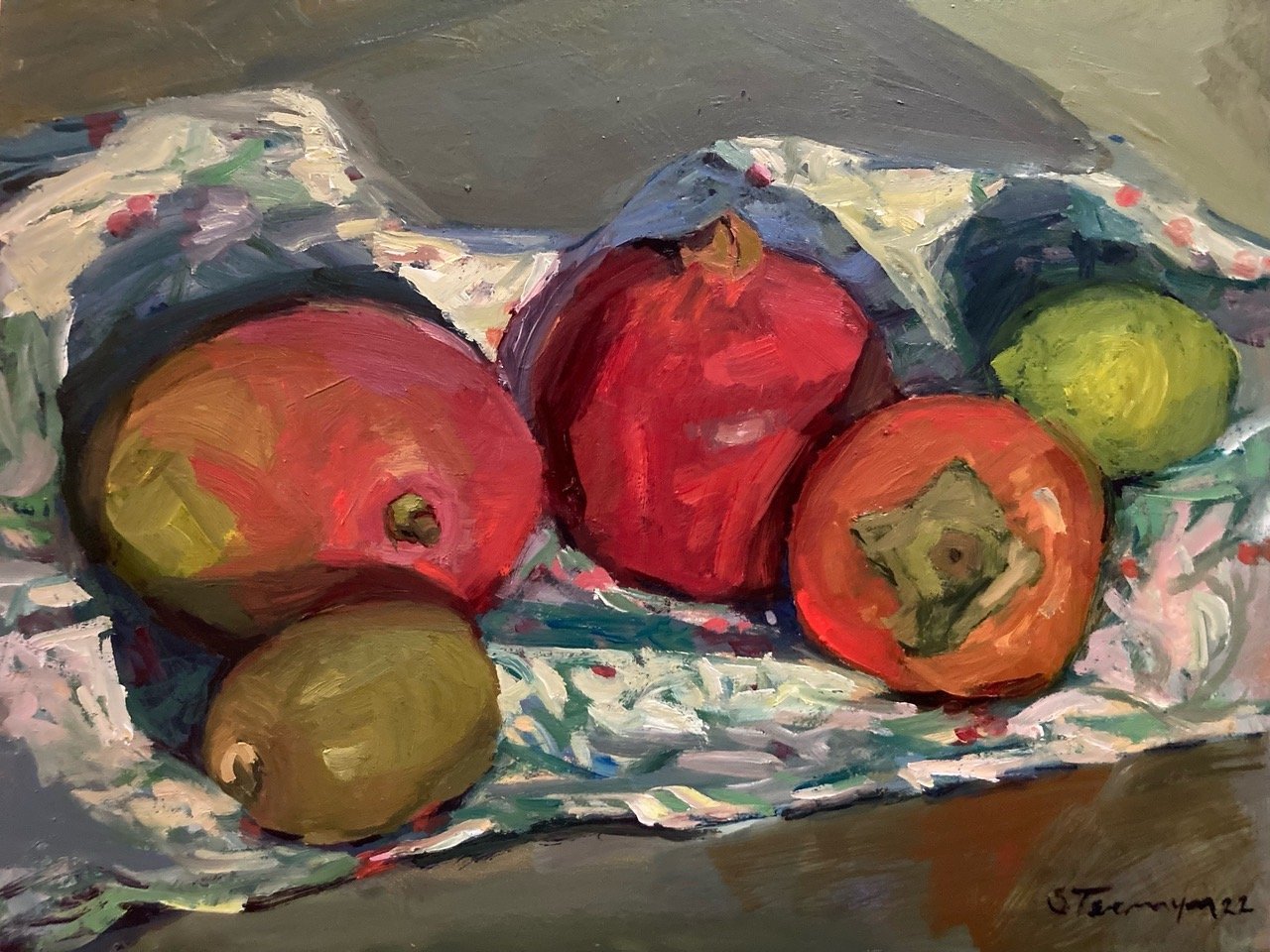Susan Termyn , Tropical Fruit Oil on board, 9 x 12 in. $1,200