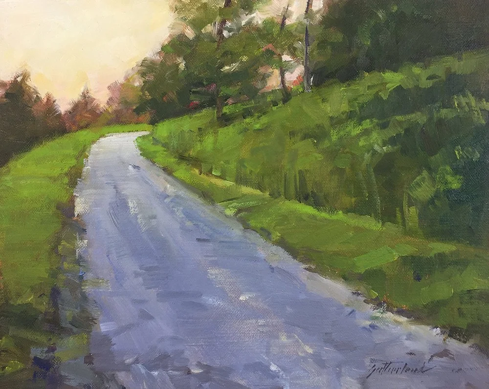   Janet Sutherland ,  Crane Estate Walk  Oil, 8x10  $600  