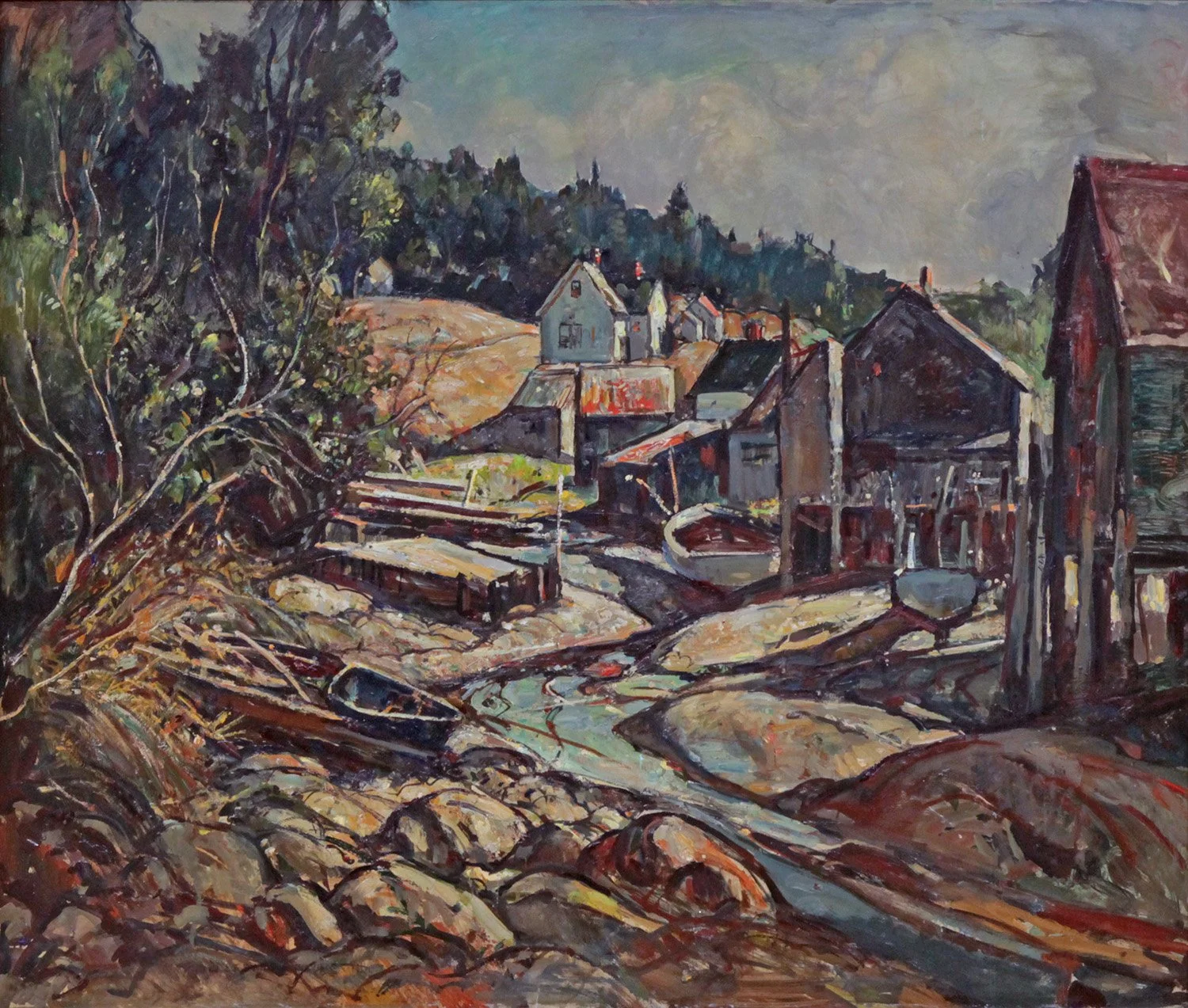  Last Year’s Feature Consignment:   Lot 118 (2023) -   W. Lester Stevens (1888-1969)    Fisherman’s Home, Seal Cove - Grand Manan   oil on board, 30 x 36 in. 