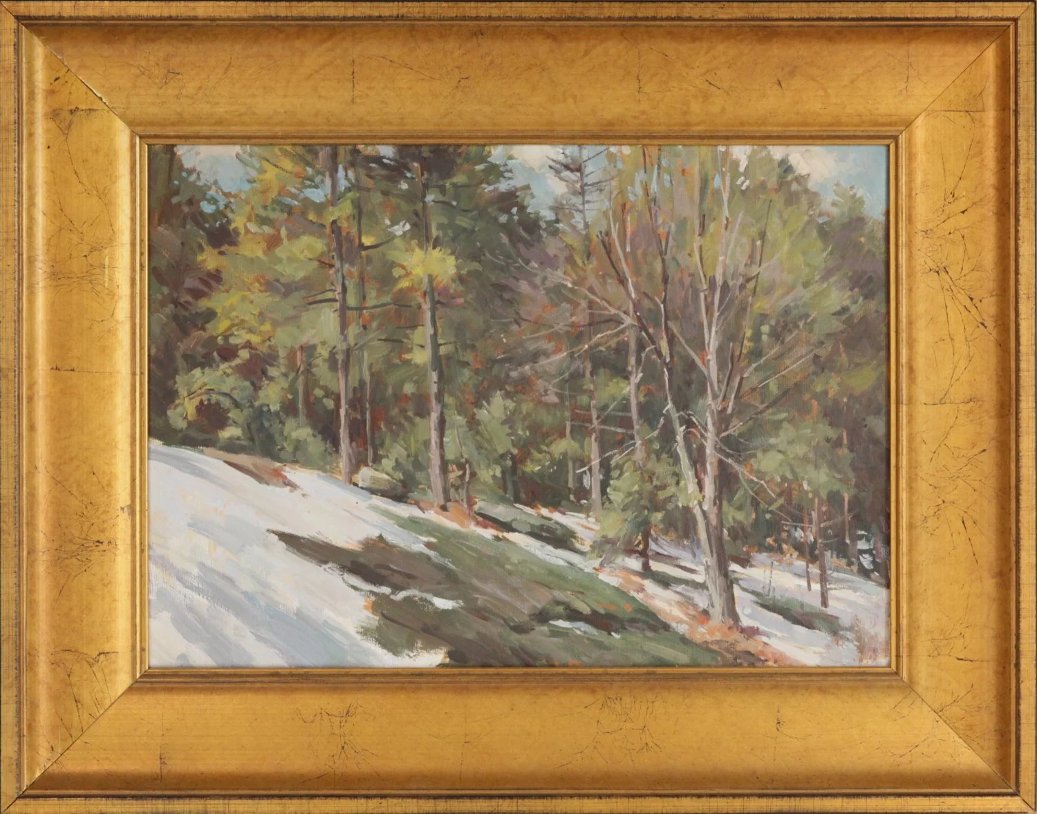   Lot 21 -  Attrib. to Bernard Corey (1914-2000)  Winter Hillside   oil on canvas, 10 x 14 in., unsigned very good, estimate: $600-900 