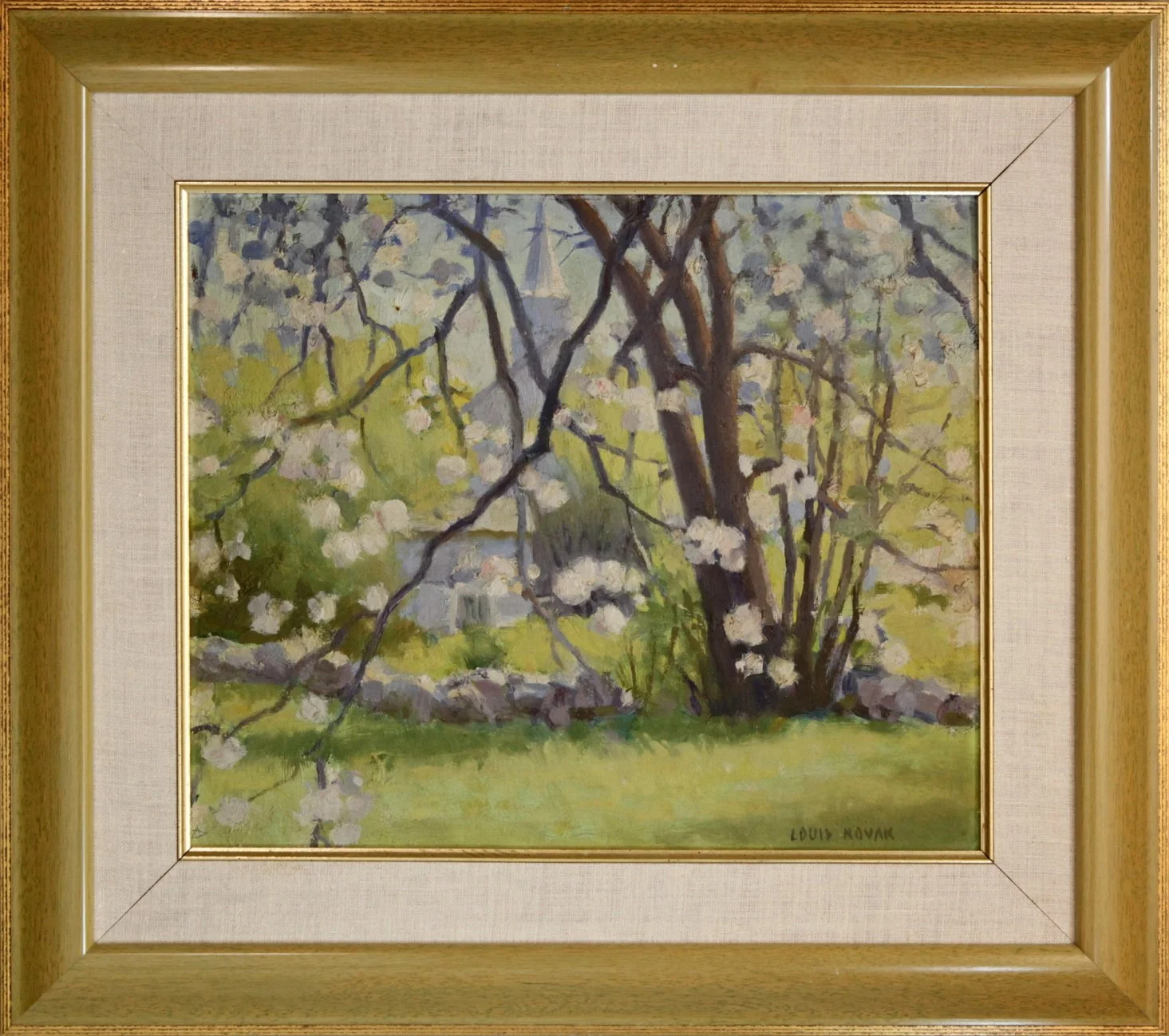   Lot 102 -  Louis Novak (1903-1988)  Springtime in Rockport   oil on board, 12 x 14 in., signed l.r. good, estimate: $200-300 