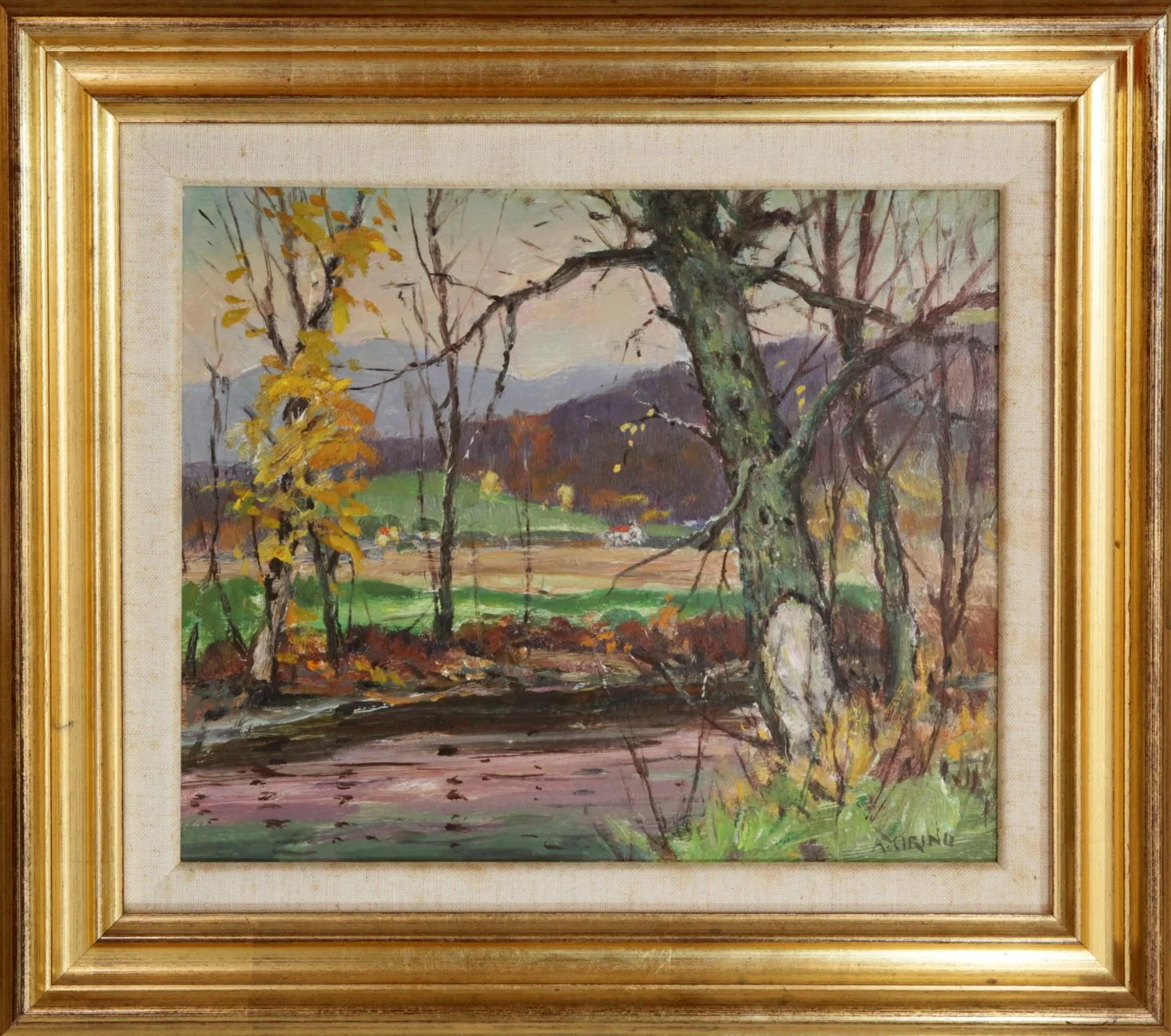  Lot 126 -  Antonio Cirino (1888-1983)  New England Autumn   oil on board, 10 x 12 in., signed very good, estimate: $900-1,200 