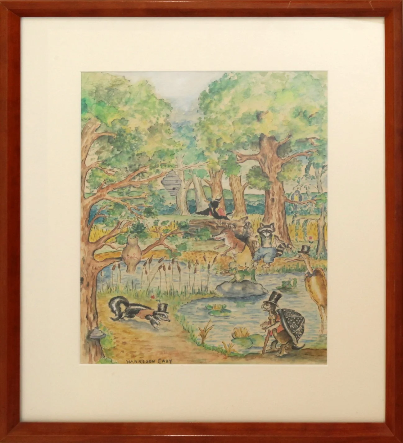   Lot 146 -  Harrison Cady (1877-1970)  Woodland Friends   watercolor, 12 x 10 in., signed l.l. very good, estimate: $1,500-2,500 