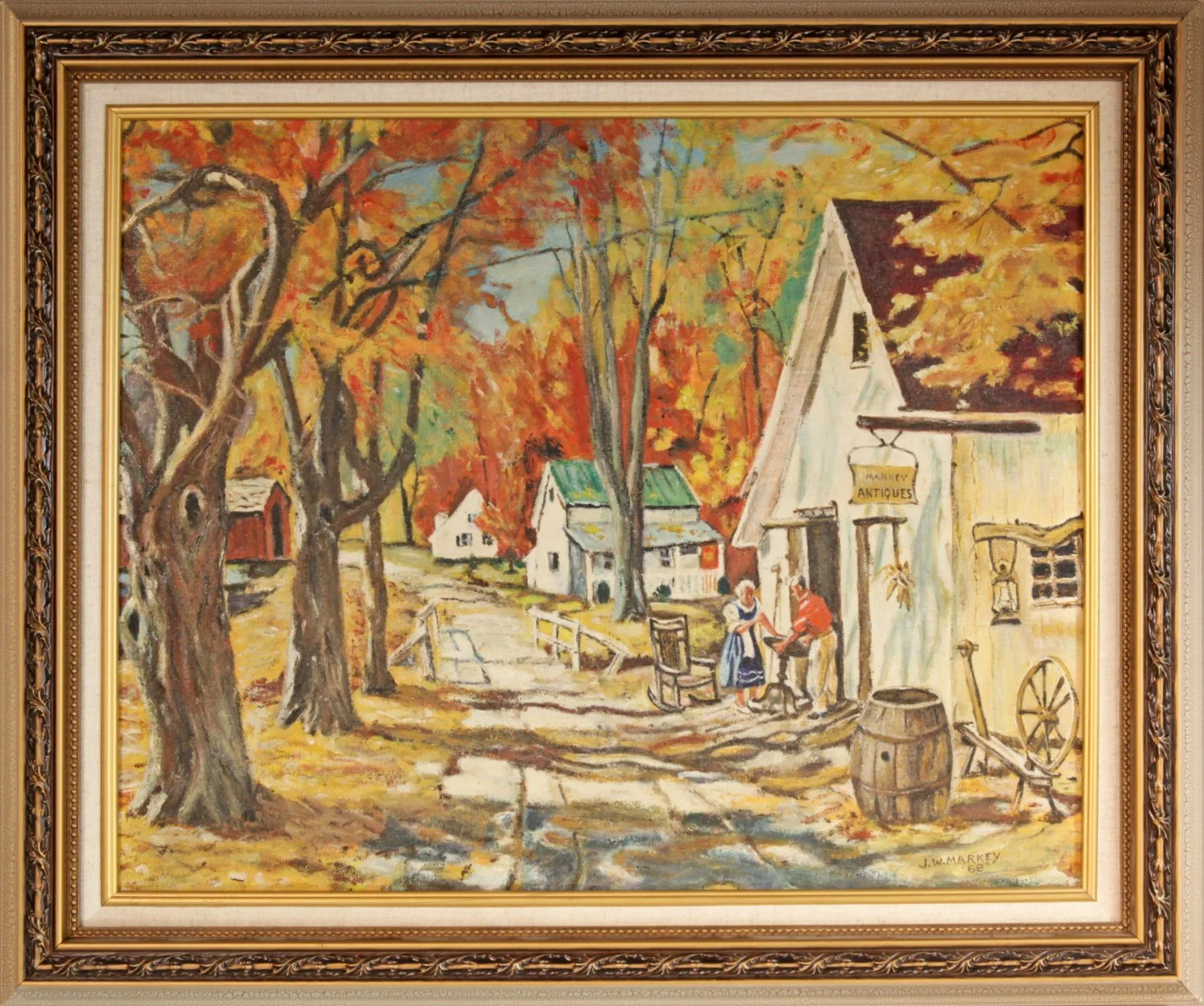   Lot 153 -  John Markey (1899-1986)  So. Hamilton in Autumn   oil on canvas board, 16 x 20 in., signed l.r. very good, estimate: $200-400 