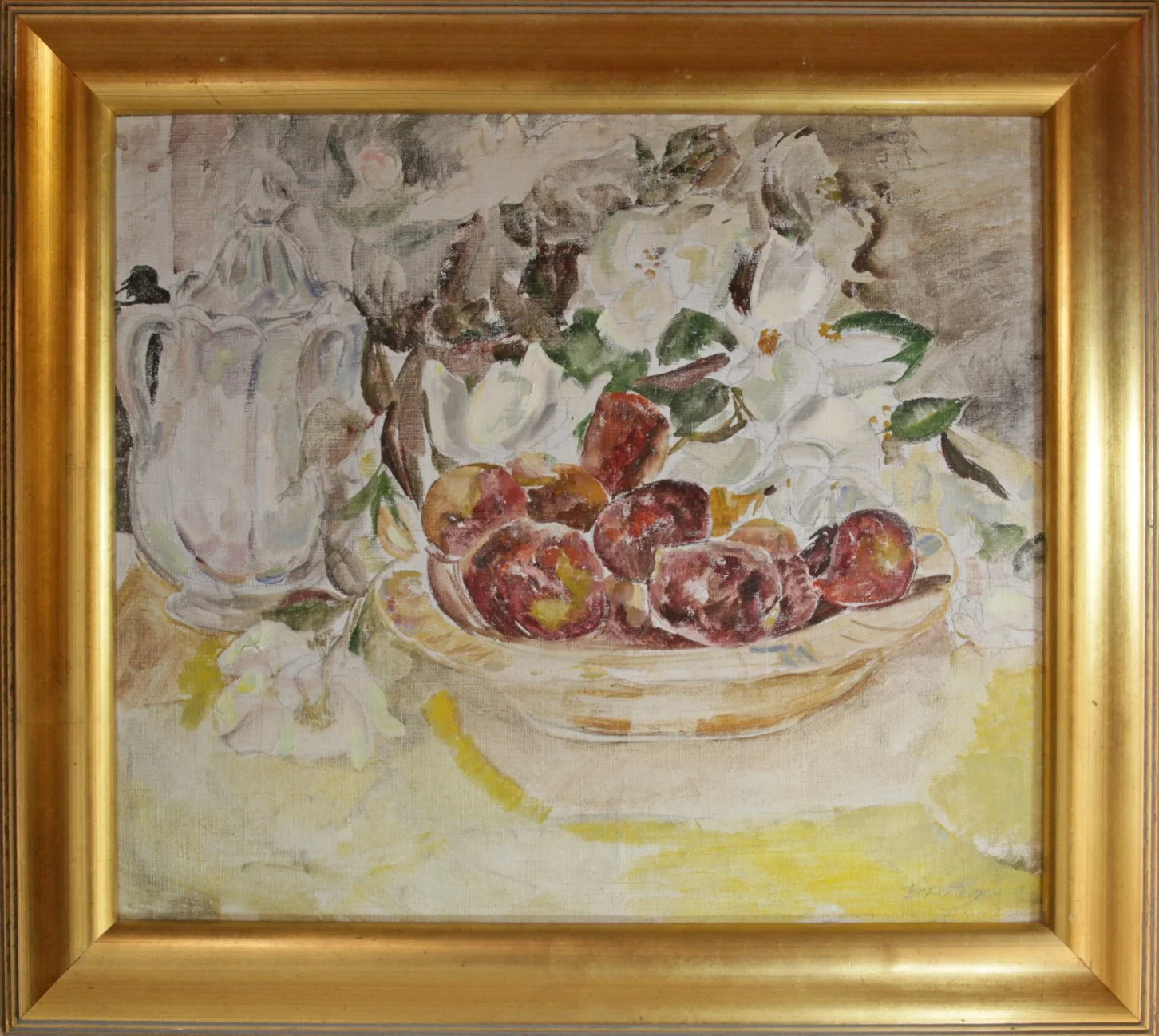   Lot 163 -  Theresa Bernstein (1891-2002)  Still Life with Teapot     oil on canvas, 20 x 23 in., signed l.r. very good, estimate: $800-1,200 